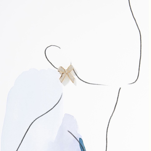 NWT bauble bar anthro bow post earrings - Picture 2 of 7